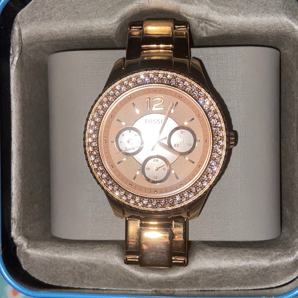 Fossil watch rose gold